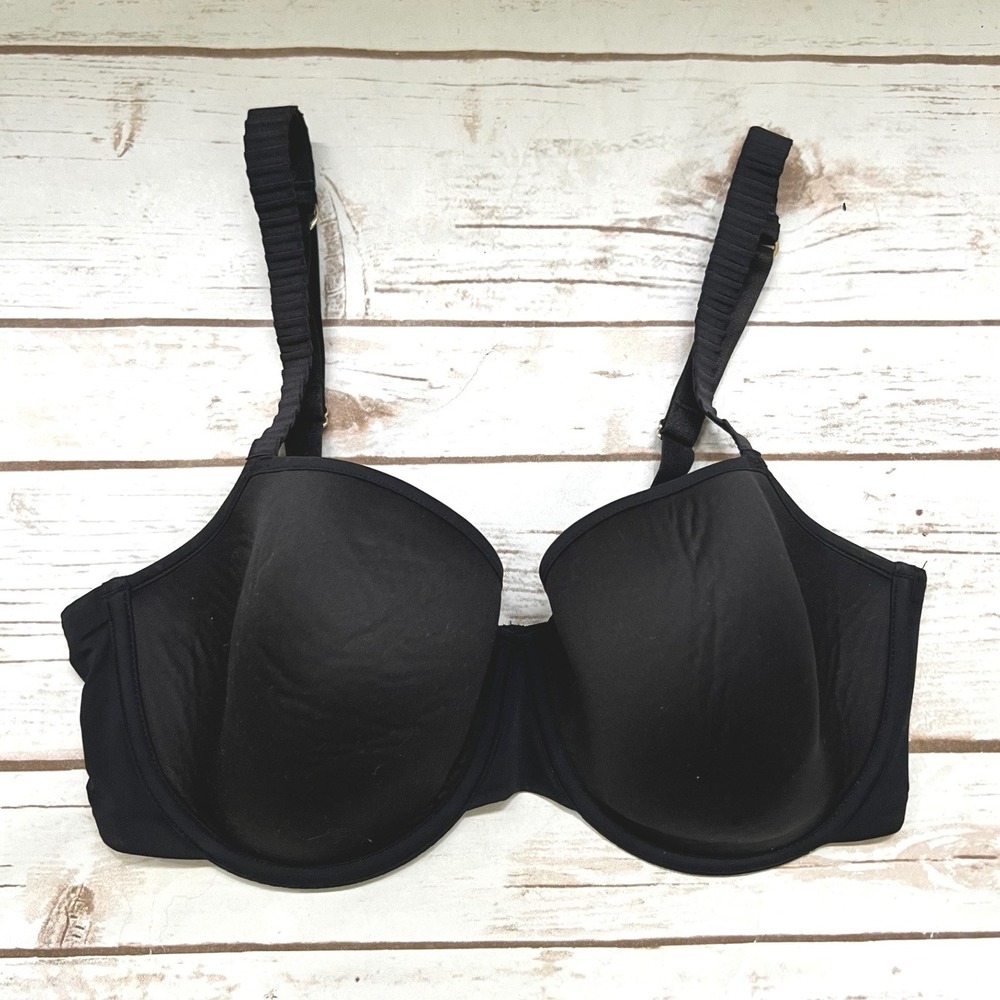 ThirdLove 24/7 Classic T-Shirt Bra Black Microfiber Padded Underwire 34E